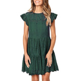 Hollow Out Ruched A-Line mini dress