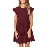 Hollow Out Ruched A-Line mini dress