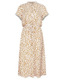 Ladies Bohemian Leopard Print Shirt Dress