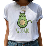 Avocado Harajuku Kawaii Cartoon T Shirt