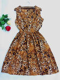 Autumn Print Vestidos Dress