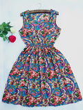 Autumn Print Vestidos Dress