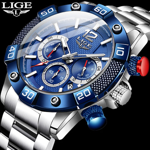 New LIGE Stainless Steel Watches
